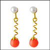 Coral pearl hangings - JPHS157 - Click here to View more details about this Product
